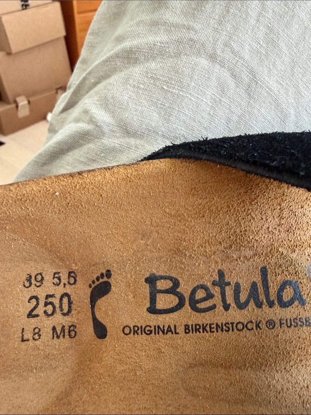 Birkenstock New Black Suede Sandals - 8